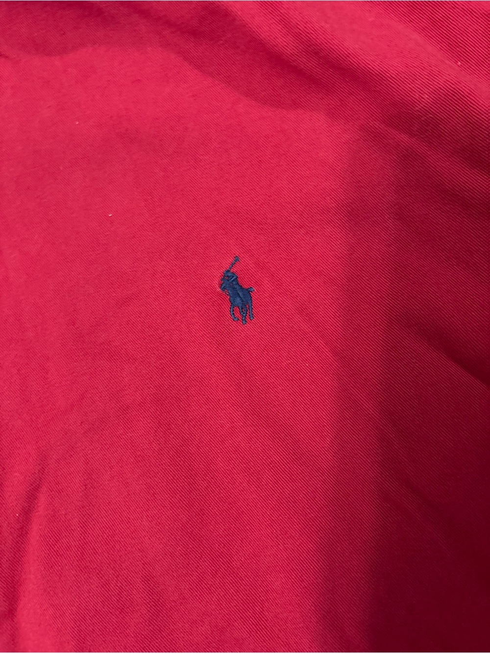 Polo by Ralph Lauren Red Button-Up with Navy Brand Label - Picture 2 of 6